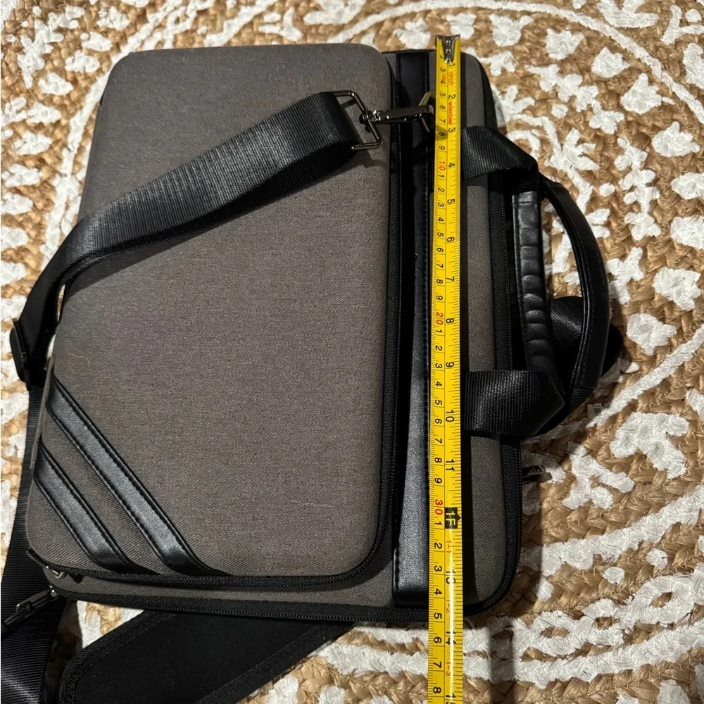Elegant Black and Gray slim hard Laptop Bag